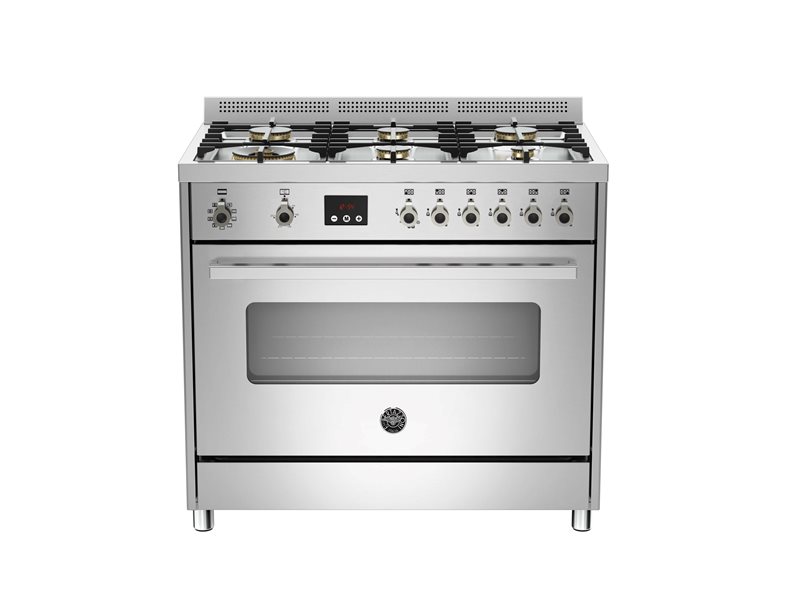 90 cm 6-Burner, Electric Oven | Bertazzoni - Stainless Steel